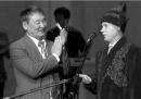 <p>У казахському національному вбранні під час виступу на літературно-мистецькому вечорі, присвяченому 60-річчю казахського побратима, поета Іранбека Оразбаєва (Алмати, 2007)</p>