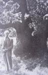 О.О.Шовкунеко в Кончі-Заспі біля свого улюбленого дуба. 1957.