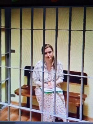 Ірина Горобцова на суді у Сімферополі. Фото: вебсайт «Суспільне Херсон»