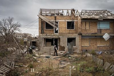 Повернення господарів у зрайновані будинки / Херсонщина, листопад 2022 року. Фото Патрика Ярача